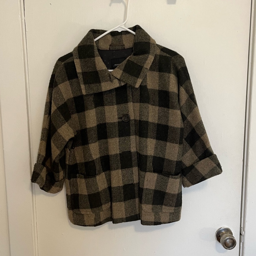 MAXMARA Plaid Wool Coat